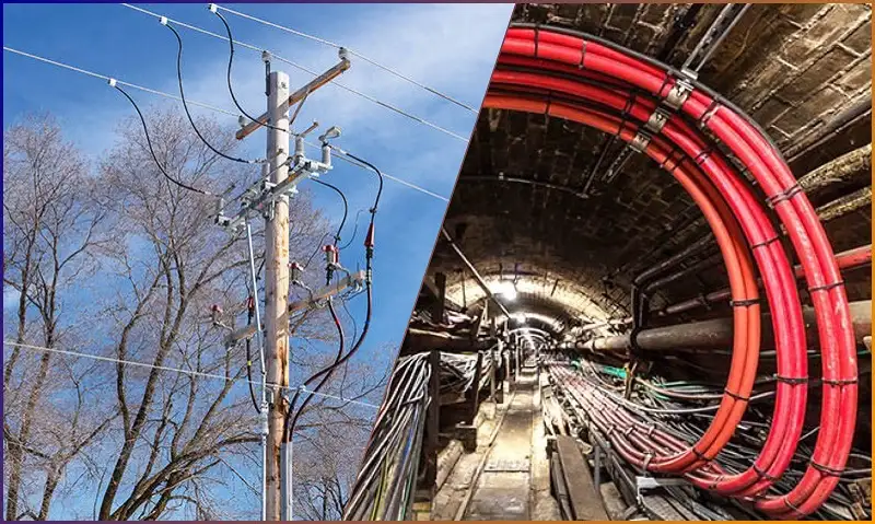 مقایسه شبکه هوایی با شبکه زمینی توزیع برق